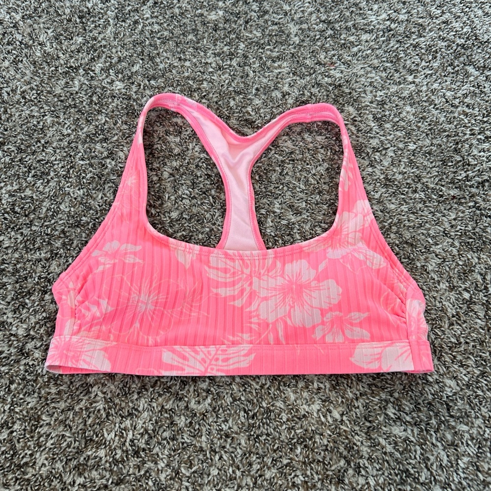 Xhilaration Pink Floral Bikini Top